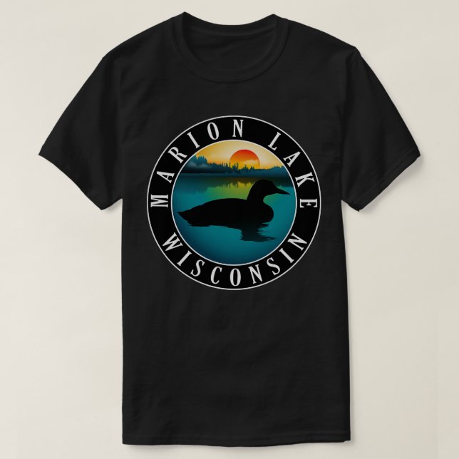 Marion Lake Wisconsin Loon T-Shirt (Design vorne)