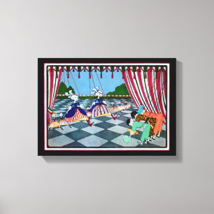 Marionette Curtsy CHANGE FARBE ~ Wrapped Canvas Leinwanddruck