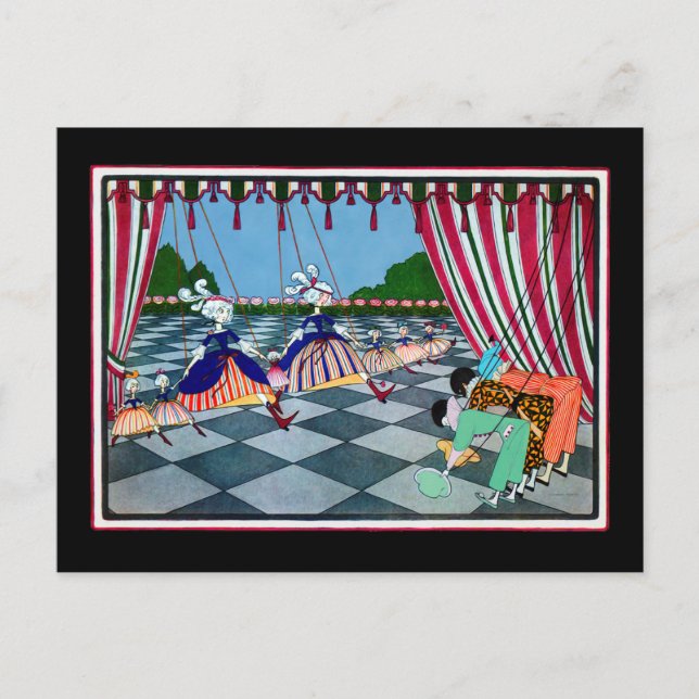 Marionette Curtsy ~ Postkarte / Einladungen (Vorderseite)