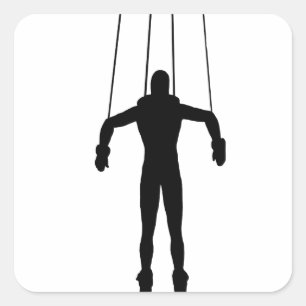 Marionette Puppet Quadratischer Aufkleber