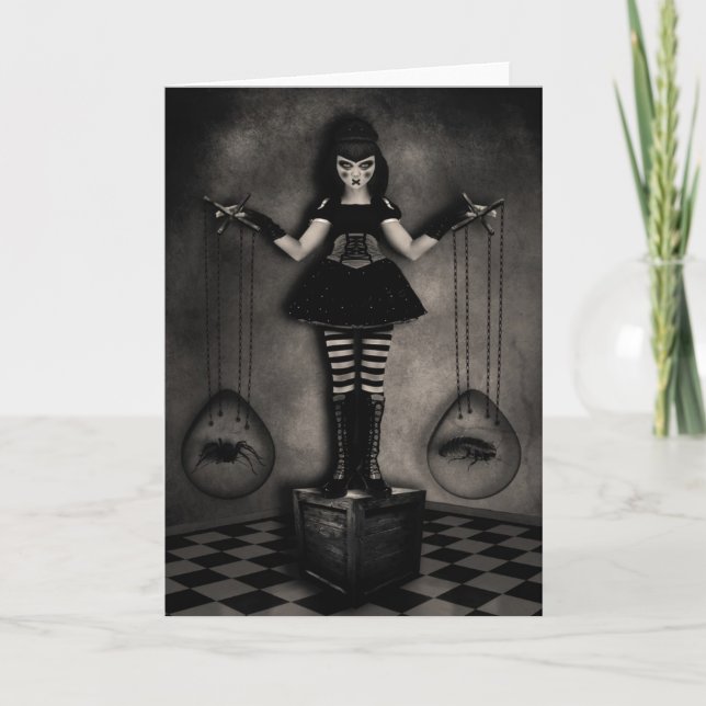 Marionetten-Balancen-Gruß-Karte Karte (Vorderseite)