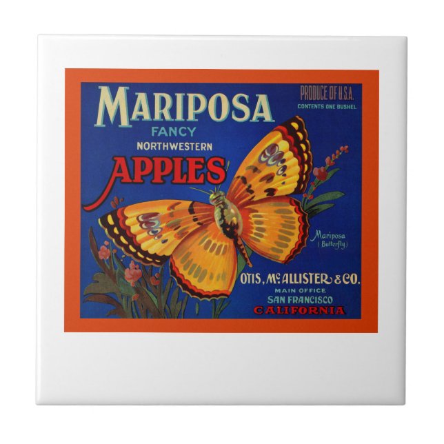 Mariposa Äpfel Fliese (Vorderseite)