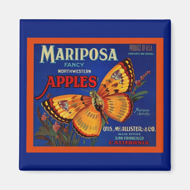 Mariposa-Äpfel Magnet (Vorne)