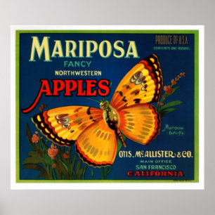 Mariposa Äpfel Poster