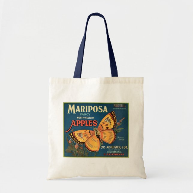 Mariposa Apples Crate Label Tragetasche (Vorne)