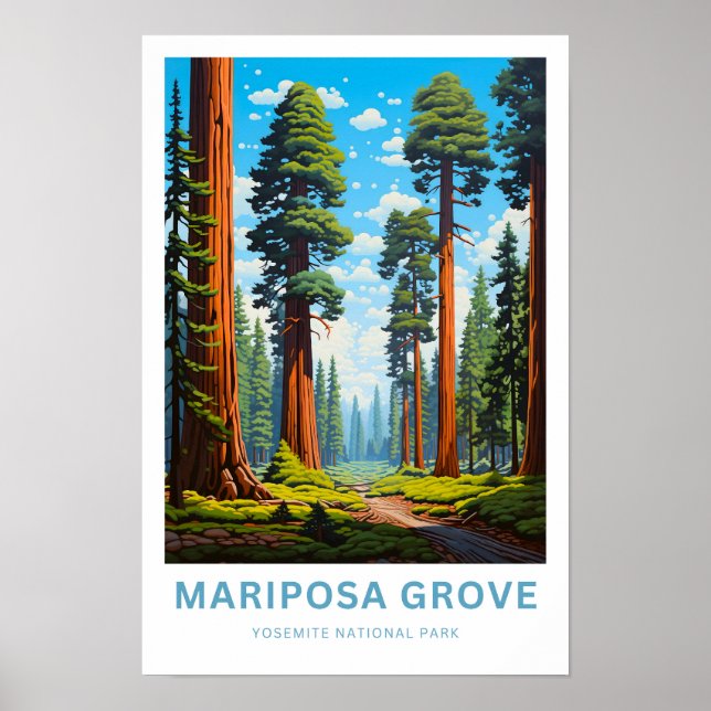 Mariposa Grove Yosemite Nationalpark Reisen Print Poster (Vorne)