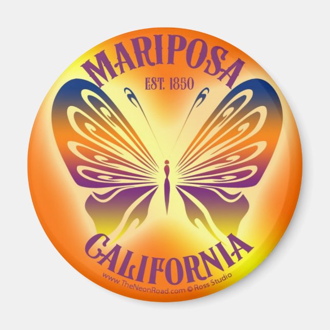 Mariposa Magnet 4 Round (Vorne)