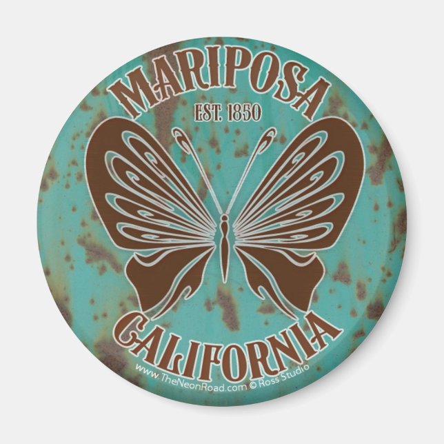 Mariposa Magnet 6 Round (Vorne)