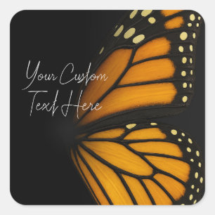 Mariposa Monarch Butterfly Brautparty Quadratischer Aufkleber