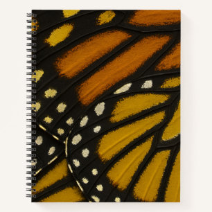 Mariposa Orange und Gelber Monarchfalterflügel Notizbuch