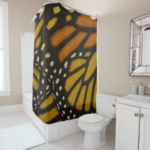 Mariposa Orange & Yellow Monarch Butterfly Wing Duschvorhang