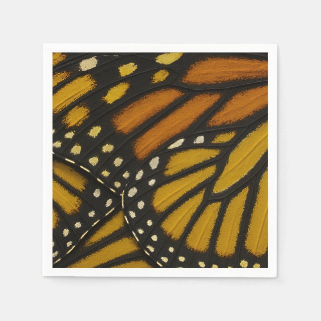 Mariposa Orange Yellow Monarch Butterfly Wing Serviette (Vorderseite)