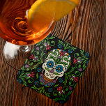 Mariposa Sugar Skull Rechteckiger Pappuntersetzer<br><div class="desc">mexikanischer Folk Mariposa Sugar Skull Paper Untersetzer - Präsentation dieses phantastischen mexikanischen Volkskulpturen Untersetzer. Die wunderschöne Kunst der Cavalera Zucker Schädel in Mexiko sind Teil einer langen Tradition der Volkskunst, genannt Zuckerschädel, weil viele von ihnen aus Ton geformt Zucker und dann mit bunten Federn und Perlen dekoriert wurden. Dieses atemberaubende...</div>