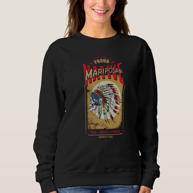 Mariposan Indianerstamm der Krieger Pro Sweatshirt (Vorderseite)