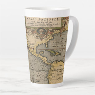 Maris Pacifici Antique Americas Karte Milchtasse