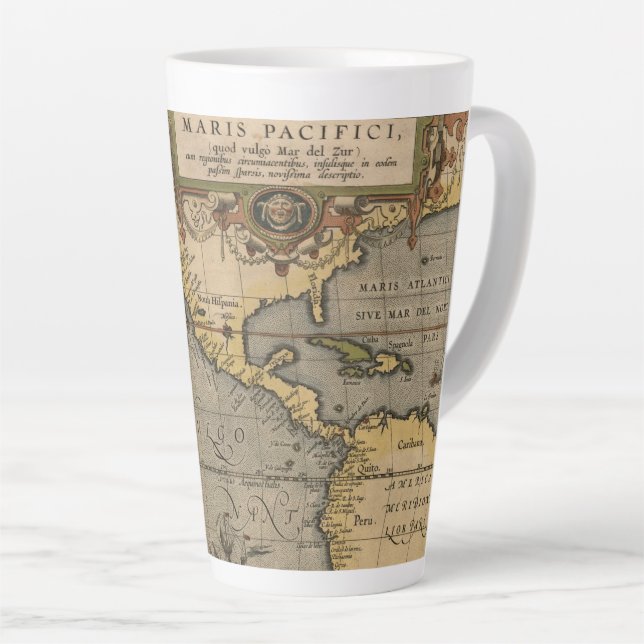 Maris Pacifici Antique Americas Karte Milchtasse (Rechte Ecke)