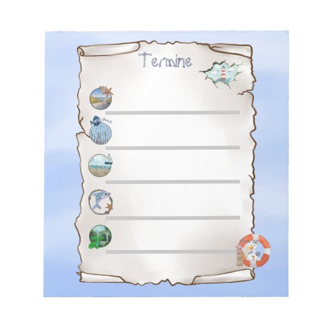 Maritim Notizblock (Vorderseite)