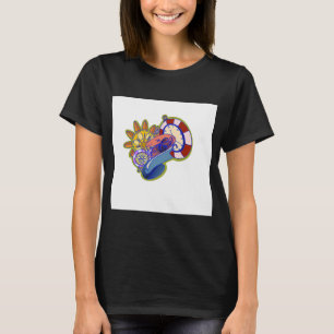 Maritime abstrakte Ozean Digitalkunst-Erstellung T-Shirt