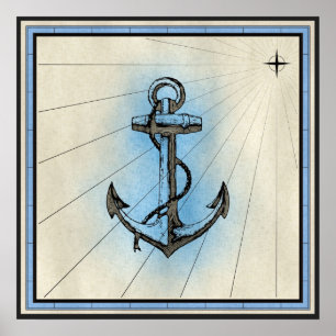 Maritime Anker Poster