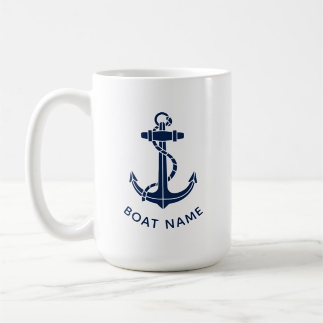 Maritime Bootsanker Strand Reise Individuell Kaffeetasse (Links)