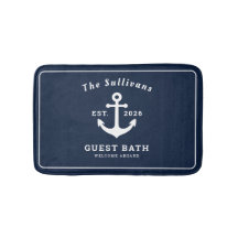 Maritime Custom Navy Blau Anker Monogramm