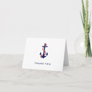 Maritime Dankeskarten Navy Blau Anker Dankeskarte