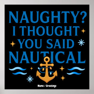 Maritime Humor Zitat Kunst Lustige Anker Sprüche Poster