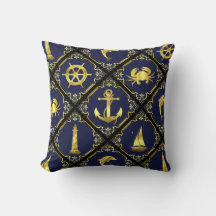Maritime Marine/Gold/Delfin/Segelschiff/Anker/Krab