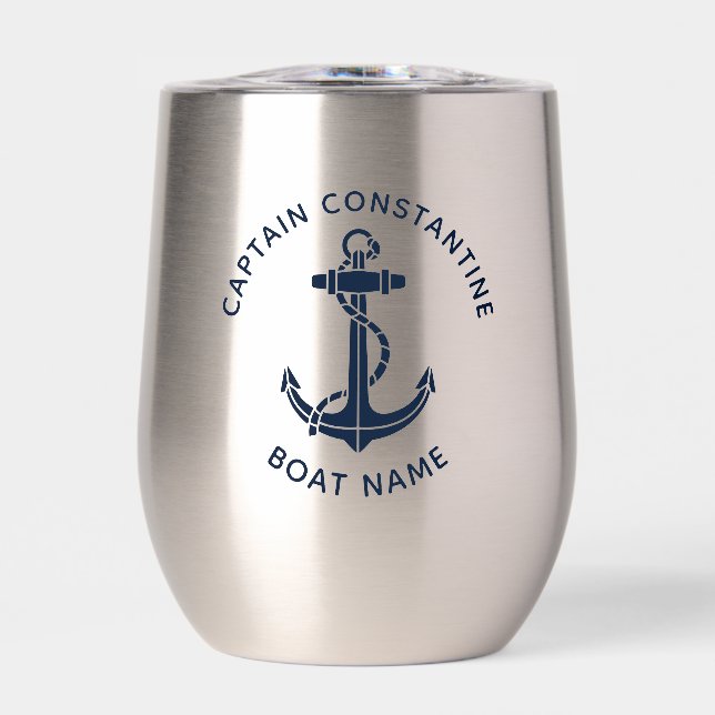 Maritime Navy Blaues Boot Boots Kapitän Benutzerde (Vorderseite)