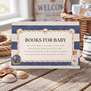 Maritime Navy-Streifen Bücher für Baby-Beilagekart Begleitkarte