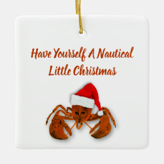 Maritime Santa Hummer Keramikornament