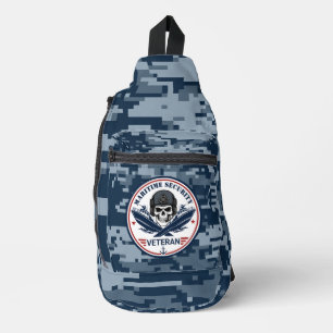 Maritime-Sicherheits-Veteran-Taktisches Emblem Crossbody Bag