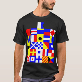 Maritime Signalflaggen Alphabet A–Z Design T-Shirt