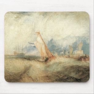 Maritime Szene mit altem Schiff von Joseph Turner Mousepad