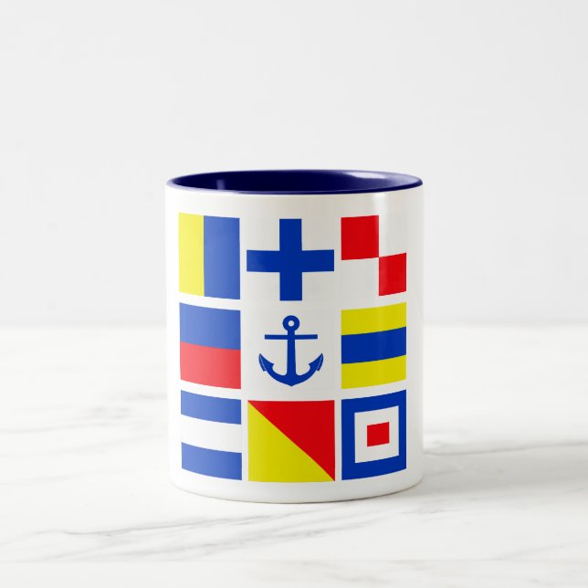 Maritime Tasse - Stil und Farbe wählen (Mittel)