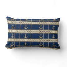 Maritime Vintage Navy Blau Streifen Anker Seil Kun