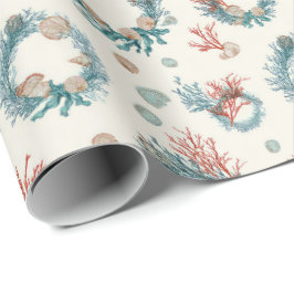 Maritime-weihnachtsgirlande im Vintage-Stil Geschenkpapier