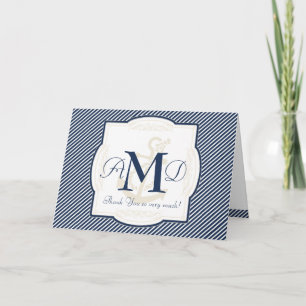 Maritimer Anker Boot Diagonale Streifen Wirbel Mod Dankeskarte