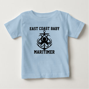 Maritimer-Anker-Oktopus-Shirt an der Ostküste Baby T-shirt