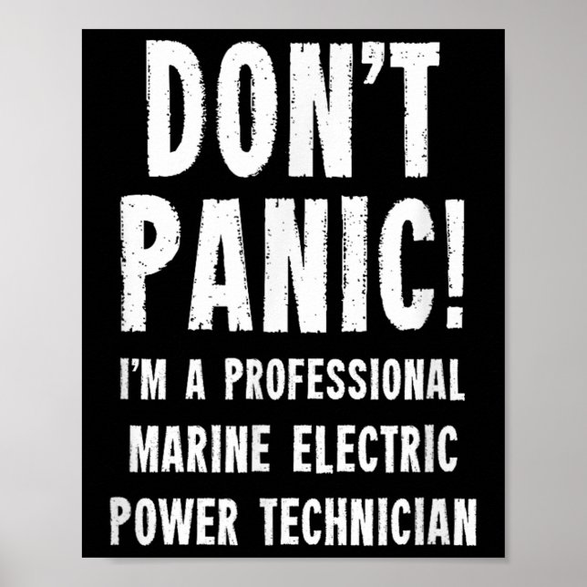 Maritimer Elektrotechniker  Poster (Vorne)