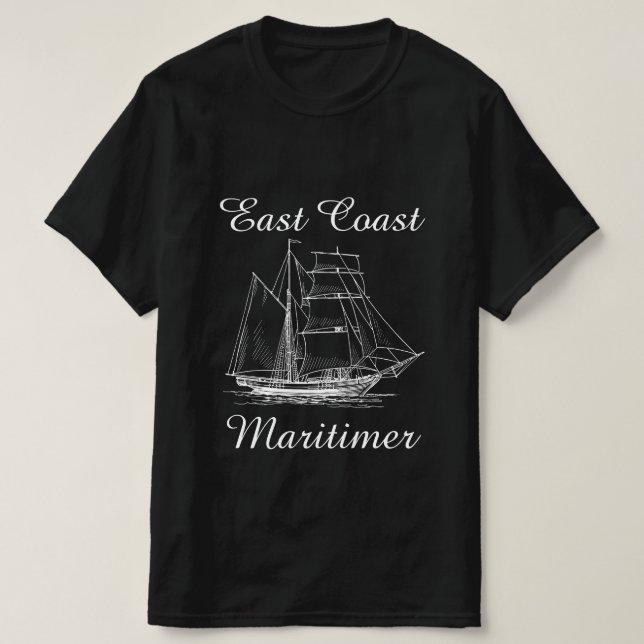 Maritimer-Segel-Shirt an der Ostküste T-Shirt (Design vorne)