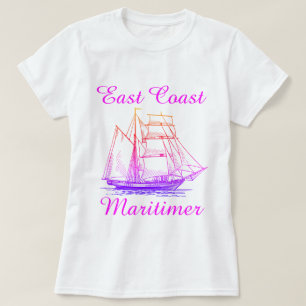 Maritimer-Segel-Shirt an der Ostküste T-Shirt