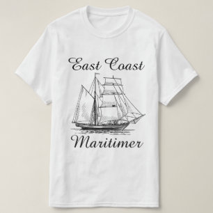 Maritimer-Segel-Shirt an der Ostküste T-Shirt
