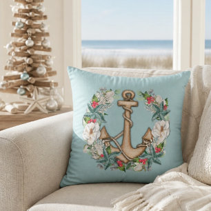 Maritimer Weihnachtskranz & Anker Kissen