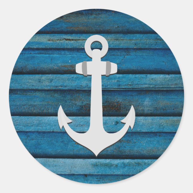 Maritimes Anker Aufkleber (Vorderseite)