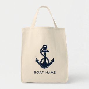 Maritimes Anker Boot Name Custom Tragetasche