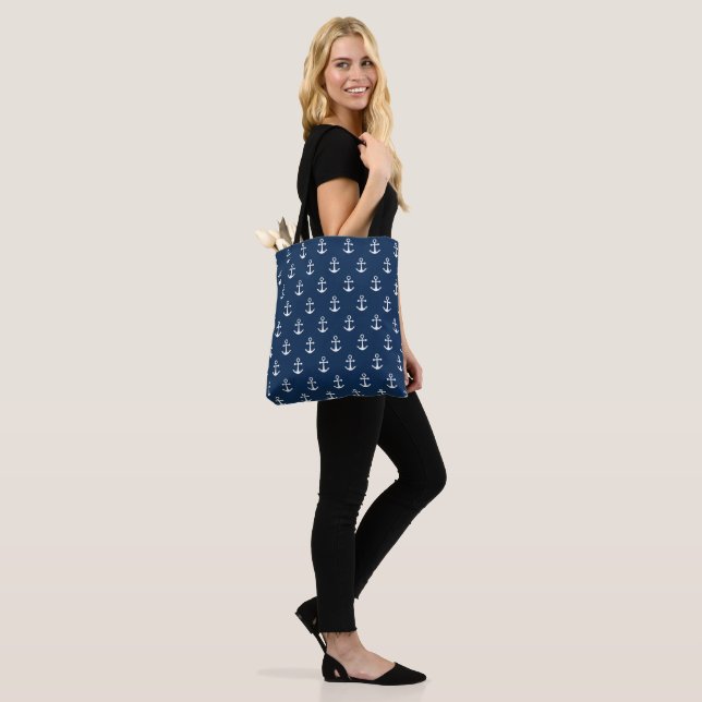 Maritimes Anker Marineblaues Muster Meer Anker (Am Model)