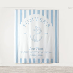 Maritimes Anker Modern Blau Junggesellinnenabschie Wandteppich