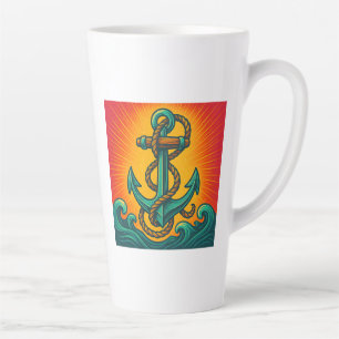 Maritimes Anker Pop-Art Milchtasse