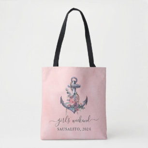 Maritimes Anker Strand Mädchen-Wochenende-Tasche